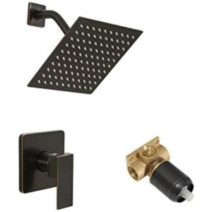 Heable Juego de grifo de ducha de bronce aceitado sistema