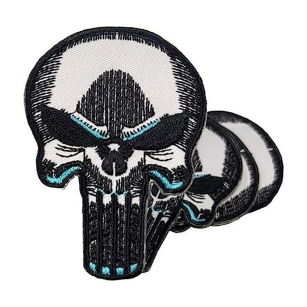 Parche bordado para planchar en forma de calavera parche_1