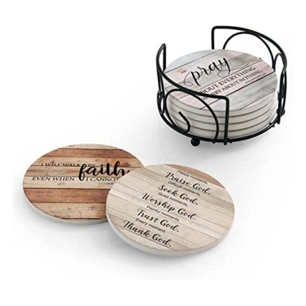 Hoomey Posavasos para bebidas con versículos de la Biblia