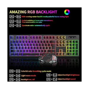 Wireless RGB Gaming Keyboard and Mouse Rechargeable RGB