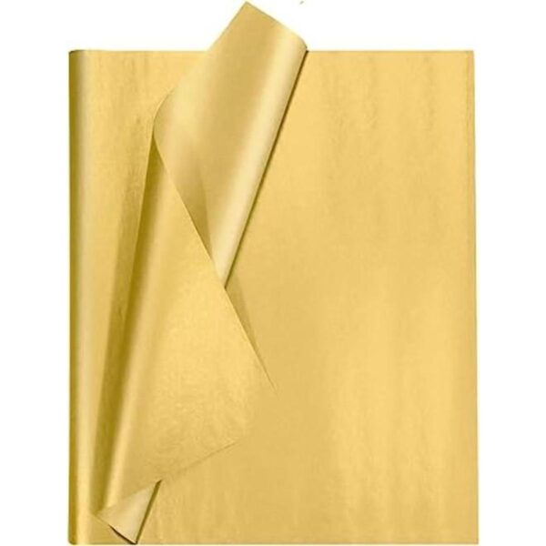 Undemouc Papel de seda dorado para embalaje 110 hojas de