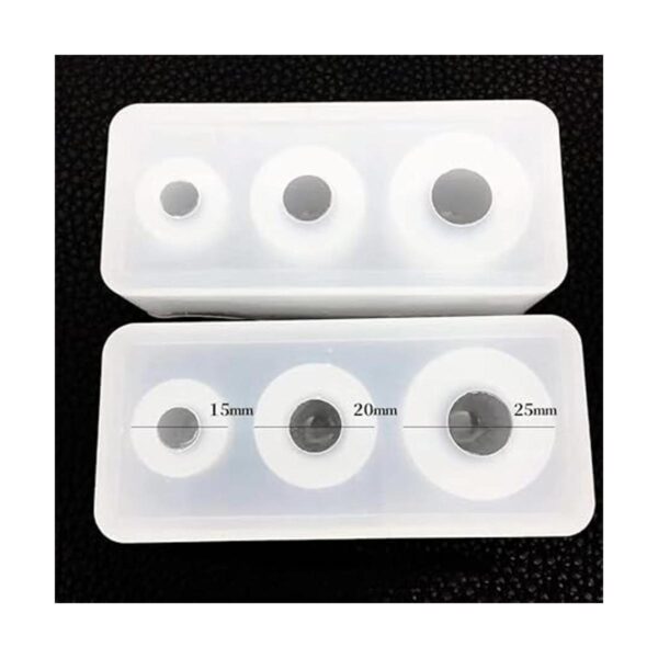 6 moldes de resina de silicona de esfera pequeña molde de