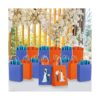 Paquete de 24 bolsas de regalo de papel kraft azul naranja