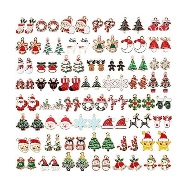 SANNIX 110 piezas de 55 pares de dijes de Navidad_1