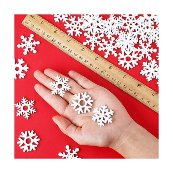 300 piezas de copos de nieve de madera etiquetas de copos_5