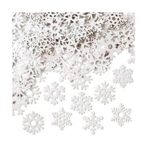 300 piezas de copos de nieve de madera etiquetas de copos_1