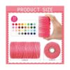 Kenning 32 rollos de cuerda de macramé 4 hebras 0.118 in