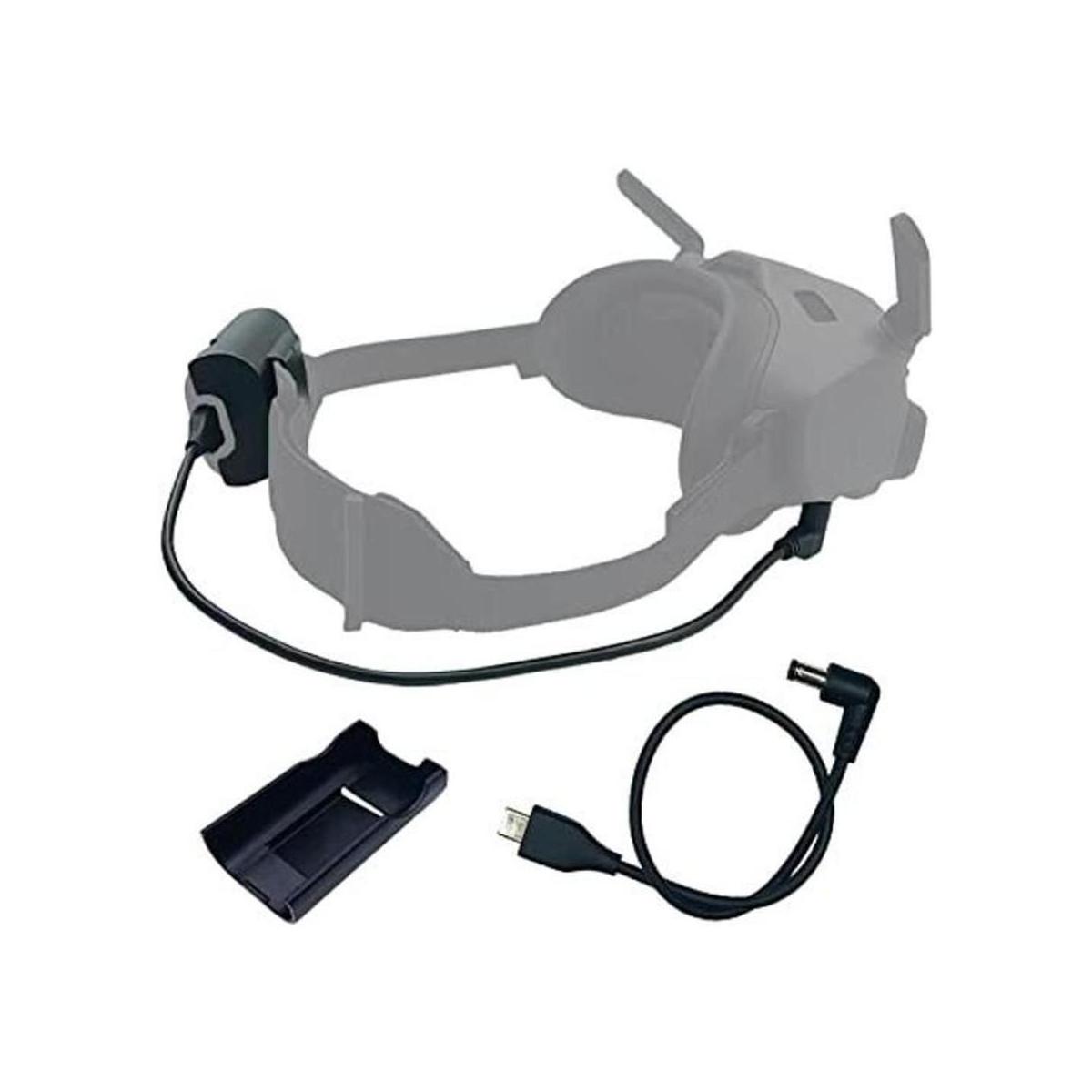 Gafas de 2 cables de alimentación y soporte de batería