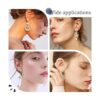 Beebeecraft 100 aretes chapados en oro de 24 quilates
