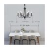 Kaluxry Candelabro negro 6 luces rústicas de hierro_2