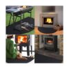 Alfombra de chimenea de 48 x 27 pulgadas resistente al