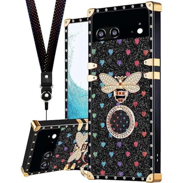 Loheckle Funda para Pixel 6 para mujer fundas cuadradas_1