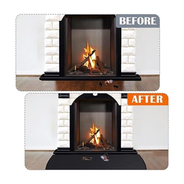 Alfombra de chimenea de 48 x 27 pulgadas resistente al