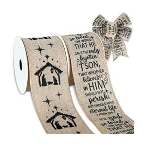 AnyDesign 2 rollos de cinta con alambre de Jesús de
