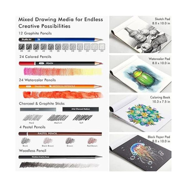 Kit de dibujo de 116 piezas suministros de dibujo