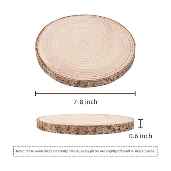 Maputune 8 piezas de 7 a 8 pulgadas grandes de madera sin