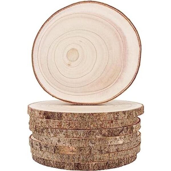 Maputune 8 piezas de 7 a 8 pulgadas grandes de madera sin