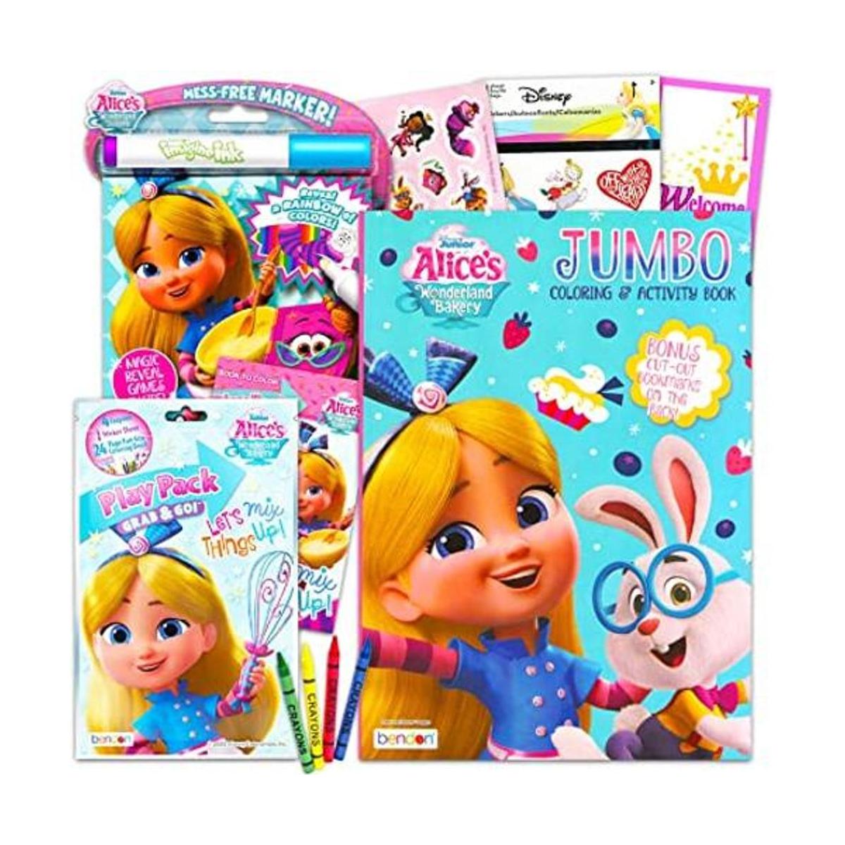 Alices Wonderland Bakery Juego de libros para colorear