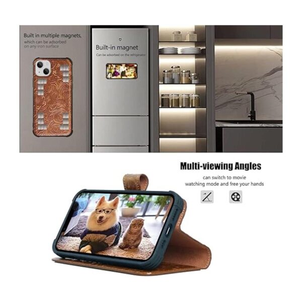 Rmawrad Funda de cuero para iPhone 14 Pro Wallet 6.1_2