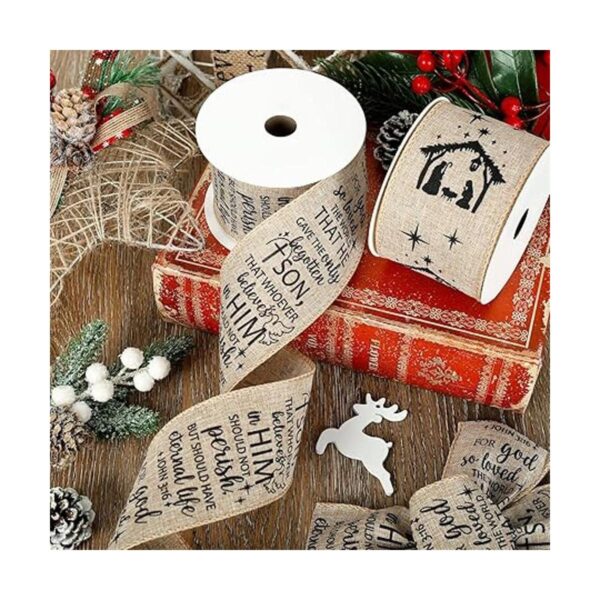 AnyDesign 2 rollos de cinta con alambre de Jesús de