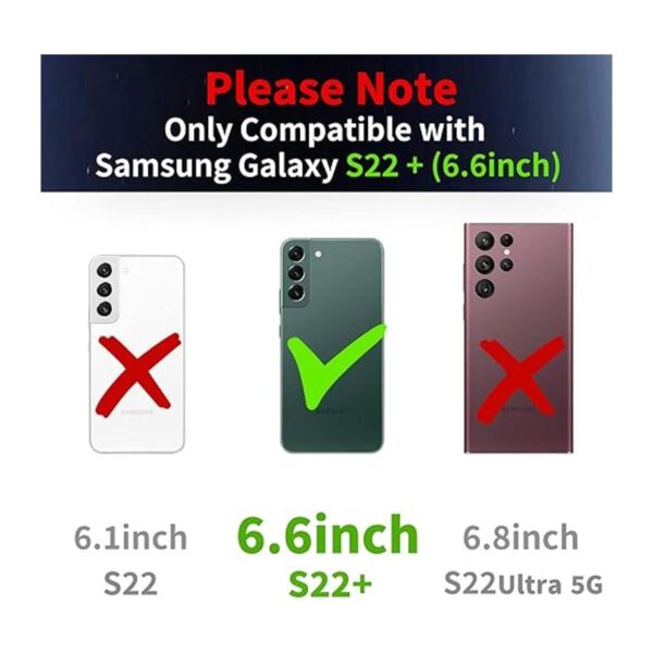 Buleens Funda para Samsung Galaxy S22 Plus con soporte de_2