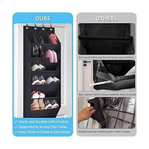 2 Pack Over The Door Shoe Organizer Hanging Shoe Organizer