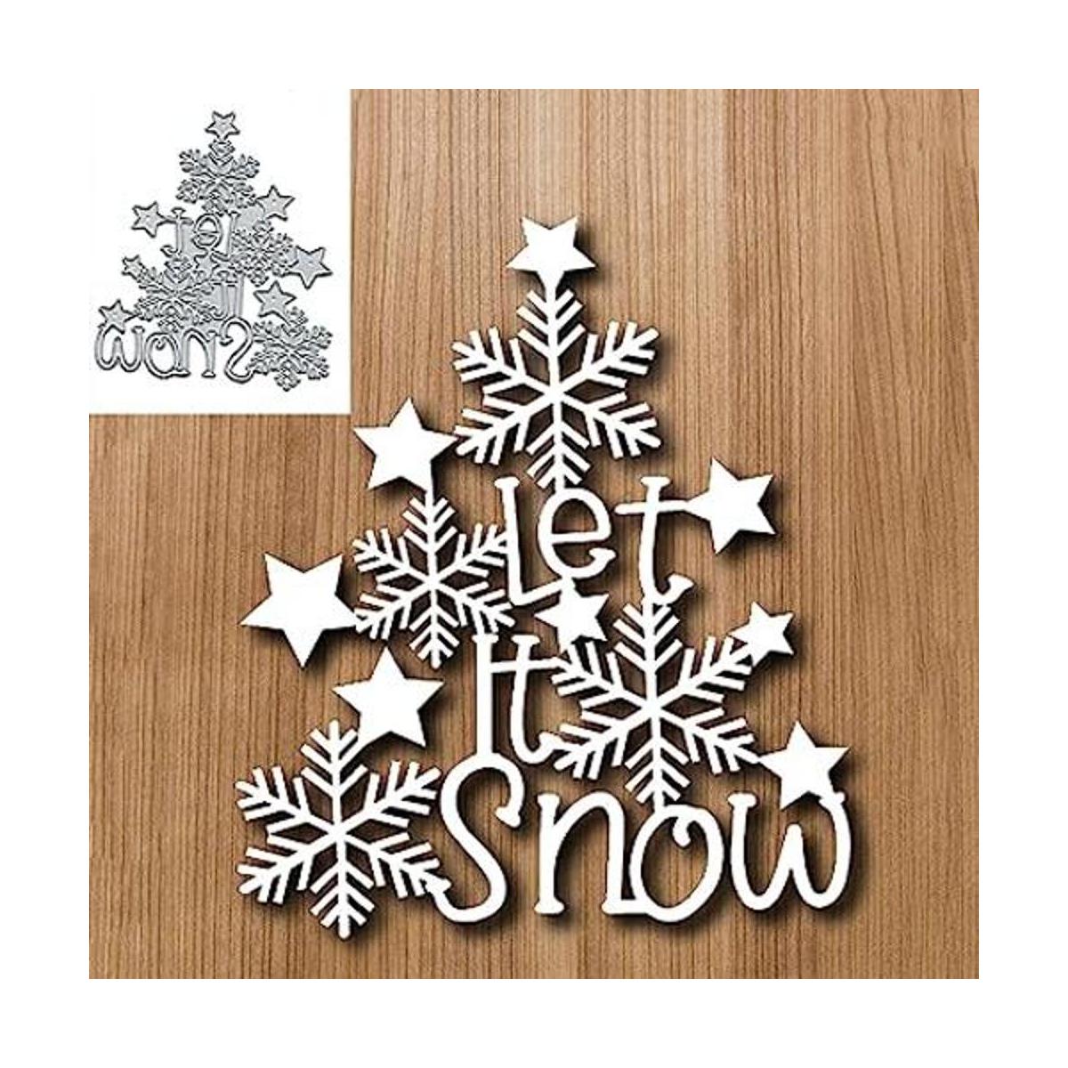 Troqueles de metal para árbol de Navidad de copo de nieve