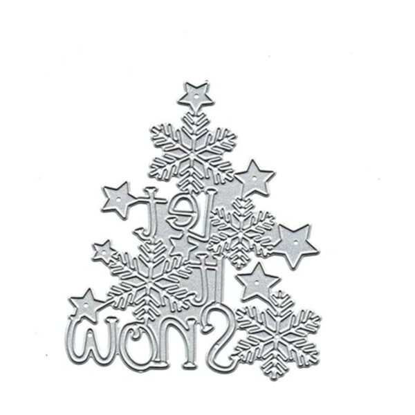 Troqueles de metal para árbol de Navidad de copo de nieve