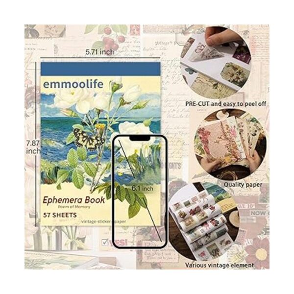 Kit de suministros de diario vintage de 537 piezas con_2