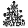 Troqueles de metal para árbol de Navidad de copo de nieve