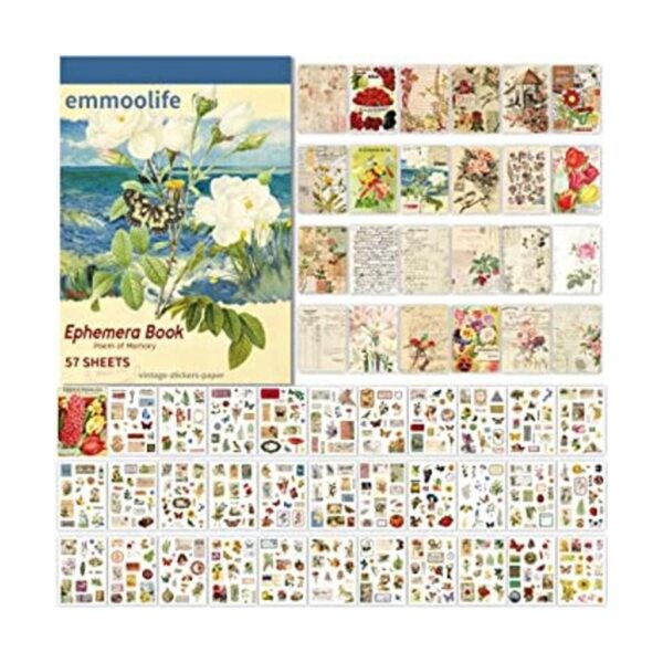 Kit de suministros de diario vintage de 537 piezas con_1