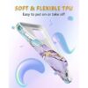 JIAXIUFEN Funda diseñada para iPhone 14 con purpurina_3