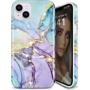 JIAXIUFEN Funda diseñada para iPhone 14 con purpurina_1