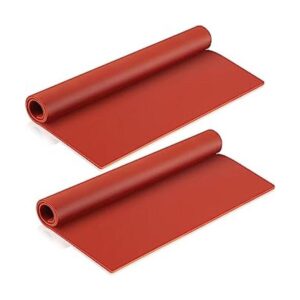 2 piezas de hoja de goma de silicona roja flexible de alta