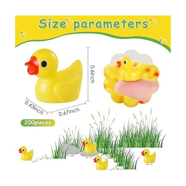 200 piezas de pato de resina mini pato pequeño_2