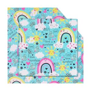 Papel de regalo de cumpleaños arco iris 6 hojas de papel