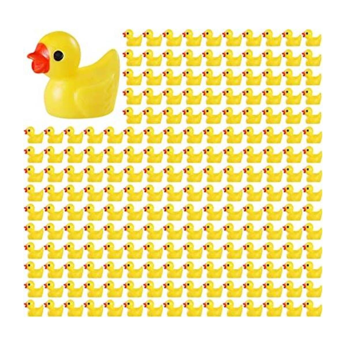 200 piezas de pato de resina mini pato pequeño