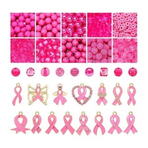 570 cuentas de concienciación sobre el cáncer de mama para_1