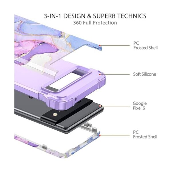 Hekodonk Funda protectora híbrida 3 en 1 para Google Pixel_2