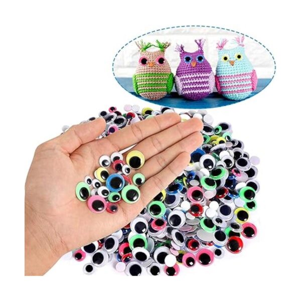 UPINS 1000 unidades Googly Wiggle Eyes autoadhesivas para