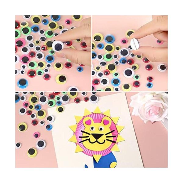 UPINS 1000 unidades Googly Wiggle Eyes autoadhesivas para