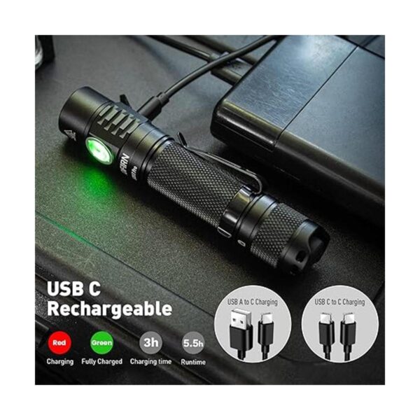 Linterna táctica recargable 2210 lúmenes altos SC31T Pro_2