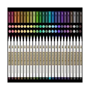 Lelix Rotuladores metálicos de 24 colores punta fina
