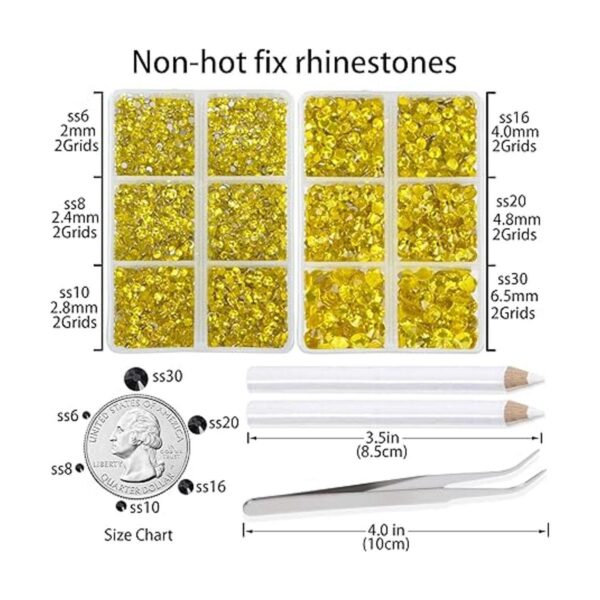 LPBeads 6000 diamantes de imitación citrino no