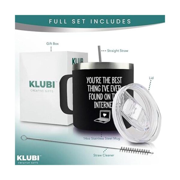 Regalos para él o ella taza de acero inoxidable de 14