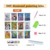 FFPTBNYX Paquete de 12 kits de pintura de diamantes para