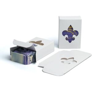 CYP White Fleur De Lis Caja de jabón para ventana_1