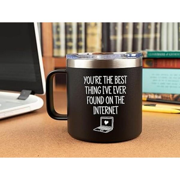 Regalos para él o ella taza de acero inoxidable de 14