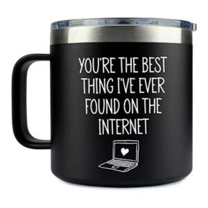 Regalos para él o ella taza de acero inoxidable de 14