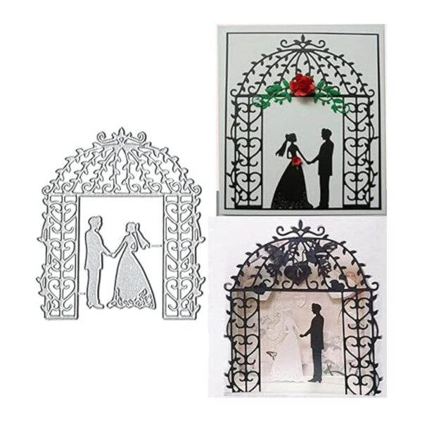 Troqueles de metal para parejas de boda plantillas de